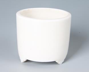 洁白如玉之清德化窑白釉三足筒炉